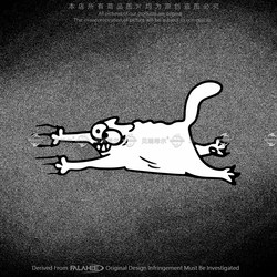 Reflective Car Stickers to Cover Scratches, Creative Cat Cartoon Stylish Car Body Electric Motorcycle Funny Decorative Stickers