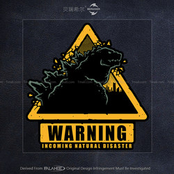 Jdm Japanese Anime Monster Godzilla Personalized Stickers for Car Windows, Glass Decoration, Motorcycle Body Reflective Decals