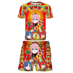 2023 New Lonely Rock Merchandise God of Wealth Gotou Ichiri 3D Printed Shorts Stylish Fashion T-Shirt Set