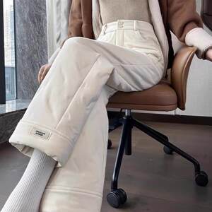 
Three-proof down pants women's winter outer wear 2024 new small Northeast minus 40 degree straight warm cotton pants