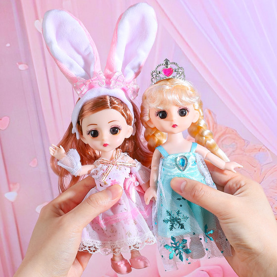 
Mini Doll Girls Toy Small Princess Baaisha Gift Box Movable and Replaceable 2025 New Girls Suit