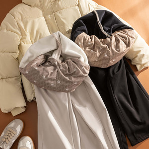 
Double warmth, one pair for winter! Austrian velvet + goose down straight pants, casual slimming and warm women's down pants