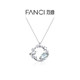 Fanci Fan Qi Love Planet Blue Glass Stone Necklace Women's Silver High-end Niche Birthday Gifts for Girlfriend