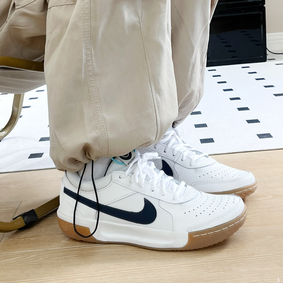 
Nike Zoom Court Lite 3 white and blue non-slip wear-resistant low-top tennis shoes for men DV3258-102