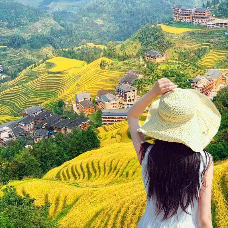 含高铁 桂林旅游5天4晚跟团游龙脊梯田漓江竹筏阳朔象鼻山五日游