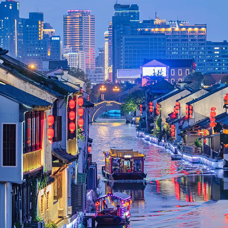 高铁上海迪士尼旅游7天6晚南京中山陵苏州狮子林乌镇西栅杭州跟团