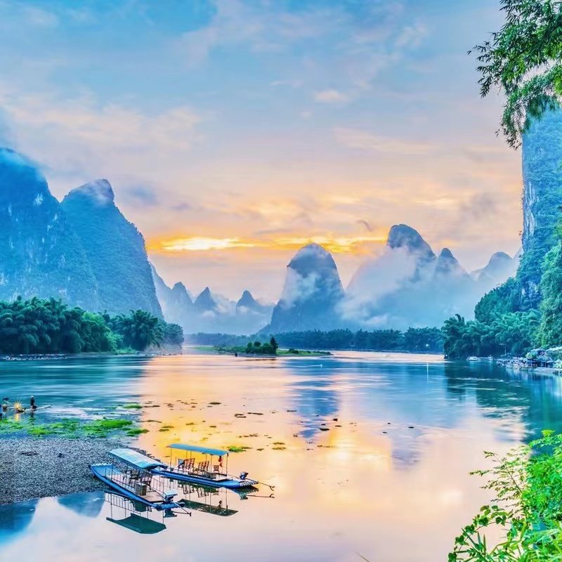 双飞广西桂林旅游4天3晚漓江阳朔遇龙河票流旅游景点跟团游四日游