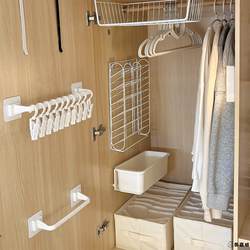 Bedroom Wardrobe Storage Hanging Clothes and Pants Layering Organizer Dormitory Student Cabinet Wall-Mounted Partition Shelf