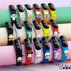 Children's waterproof electronic watch Boy, girl, elementary school student cartoon kindergarten simple sports creative doll bracelet

