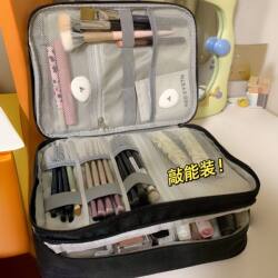 Portable Multi-Functional Makeup Bag with Layered Compartments for Women, Super Large Capacity, Portable Travel Cosmetics Storage, 2024 New Model