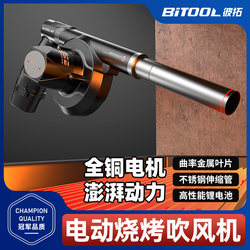 Electric Blower for Barbecue, Small Handheld Wireless Charging Portable Fire Starter, Outdoor Charcoal Stove