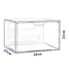 Mới ba mặt cao trong suốt dày hoàn toàn nhựa cứng hộp đựng giày aj đựng giày acrylic từ bên mở tủ trưng bày