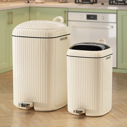 Trash Can for Home Use 2026 New Model Large Capacity with Lid for Toilet, Bathroom, Bedroom, Kitchen, Living Room, Light Luxury