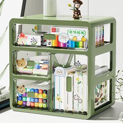 Desktop Storage Box, Desk Stationery, Book Drawer-Type Organizer, Office Desk Workstation Artifact, Office Storage Rack