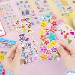 Creative Toys 3D Stereo Bubble Stickers Kidsren's Cartoon Stickers Kindergarten Reward Stickers Paper Anime Princess