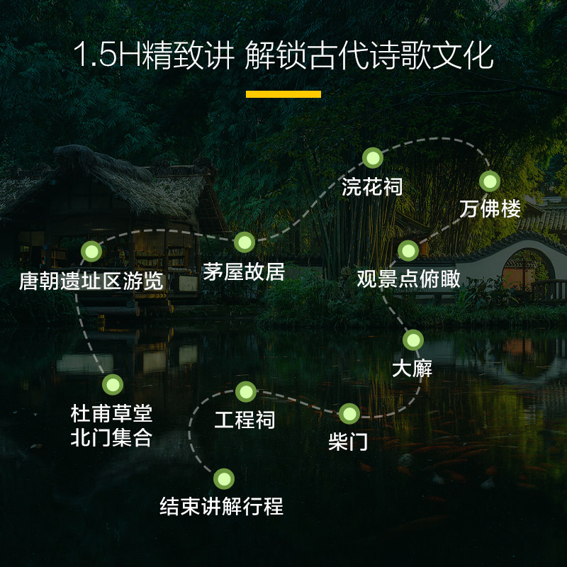 猩咖说成都杜甫草堂+武侯祠含门票3H包团人工讲解成都旅游