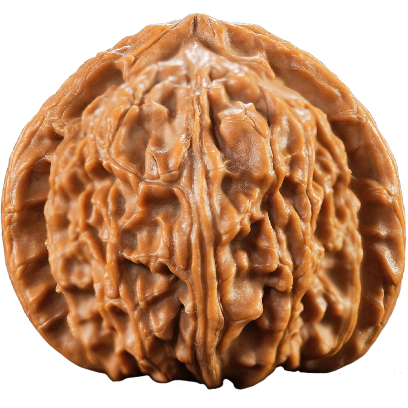 文玩堂：闷尖白獅子頭（46mm）1 文玩核桃三角白狮子头闷尖小手捻磨盘苹果园精品盘