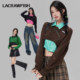 La Crawfish Korean Mahai Mao Ling -shaped hollow knit sweaters hot girl cut off waist sweater female winter