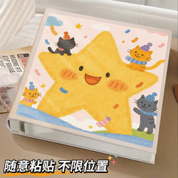 Laminated DIY Photo Album, Large-Capacity Commemorative Album, Handmade Self-Adhesive Photo Storage, 5-Inch 67 Children's Growth Photo Album