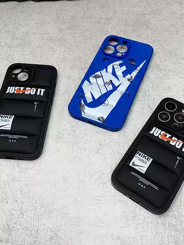 NIKE Just Do It Puffy Puffer Down Jacket Phone Cases Covers Trendy Fashionable iPhone 15, iPhone 14, iPhone 13, iPhone 12,