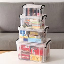 Transparent Storage Box, Mini Toy Organizer, Simple Household Large Medicine Box, Miscellaneous Storage, Book Box