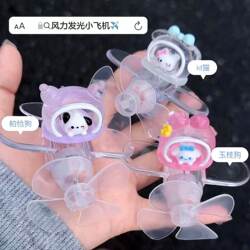 Cute Pet-Themed Wind-Powered Glowing Airplane, Electric Car, Motorcycle Ornament, Wind Energy Decoration, Led Car Accessory