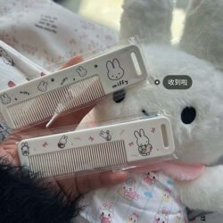 Cartoon-Style Anti-Static Hair Comb for Home Use, Fine-Toothed, Portable, Suitable for Women with Straight or Long Hair, Students, and Dormitory Use