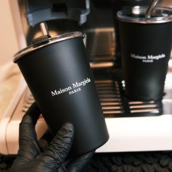 New Trendy Brand High-Looking Industrial Style 304 Stainless Steel Lidded Curled Coffee Cup Handy Cup Beer Camping Style Cup