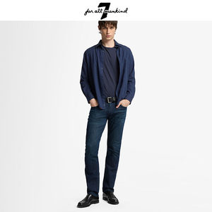 
7 For All Mankind Spring and Summer New Men's Classic Retro Washed Straight Button Jeans Casual