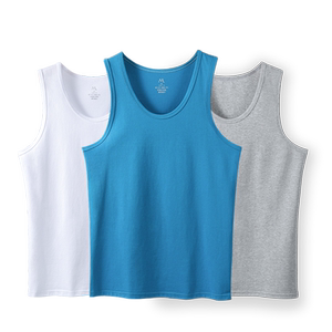 
Pure cotton vest men's hurdling sports thin cotton sleeveless loose inner wear vest bottoming sweatshirt summer white