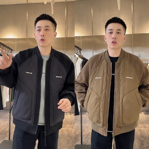 
New autumn and winter baseball trendy cotton jacket men's loose splicing versatile fashion warm casual jacket cotton jacket