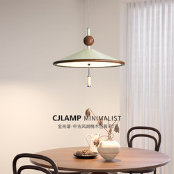 Medieval-Style Tea Room Wind Chime Chandelier, Natural Wood Style Dining Room Lamp, Wabi-Sabi Style, Zen-Inspired, High-End Bedroom Room Dining Room Lamp