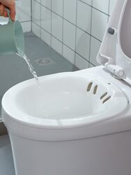 Japanese Imported Quality Sitz Bath Basin for Women, Herbal Soaking, Private Area Washing, Butt Washing Basin, Men's Hemorrhoid Steam Bath, No-Squat Sitz Bath Basin