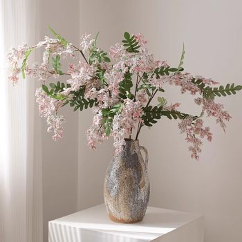 
High-quality Sophora japonica artificial flowers, realistic artificial flower decorations, high-end Sophora japonica flowers, retro living room dining table, wedding large branch floral arrangements