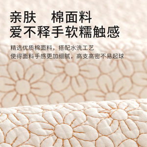 
Korean pure cotton sofa cushion for all seasons, fabric non-slip sofa cover, sofa towel, pastoral cream style sofa