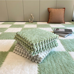 Bedside plush carpet bedroom floor-to-ceiling foam splicing