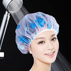 Waterproof Shower Cap for Women, Home Use Bath Cap, New Anti-Moisture Hair Cover, Kitchen Anti-Oil Smoke, Thickened Large Size