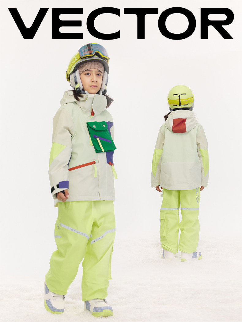 Vector Kids スキーウェア - 厚手で暖かい冬の雪遊び用ウェア