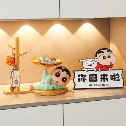 Crayon Shin-Chan Key Storage Entryway Ornament Shelf Entryway Entrance Living Room Light Luxury High-End Decorative Items
