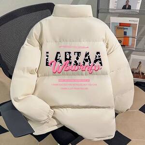 
Winter thickened warm stand-up collar cotton coat men's high-end couple slim and versatile neutral style Korean style bread suit