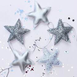 ins Nordic style fabric stars and moon string hangings children's room crib tent with decorative photo props