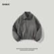 XAKA American retro style spring lapel couple jacket versatile short wide version high-end bomber jacket men