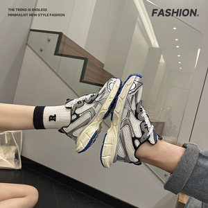 
2026 spring and summer popular simple and fashionable thick-soled dad shoes casual outdoor sports white shoes for men and women 03