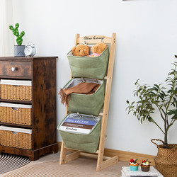 Living Room Multi-Layer Snack Storage Rack, Children's Toy Storage Rack, Hanging Basket, Floor-Standing Storage Cabinet, Storage Magic Tool, Bookshelf