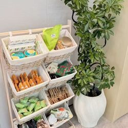Snack Storage Rack, Children's Toy Storage Rack, Hanging Basket, Floor-Standing Living Room Storage Cabinet, Storage Magic Tool, Multi-Layer Bookshelf