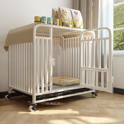 Dog Cage for Large, Medium, and Small Dogs with Separate Toilet, One Bedroom, One Living Room, One Bathroom, Automatic Waste Cleaning, Pet Cat and Rabbit Cage, Dog House