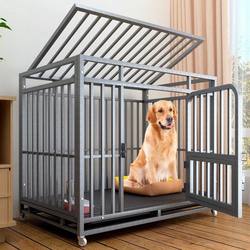 Dog Cage for Large and Medium-Sized Dogs Indoor with Separate Thick Pet Cage with Toilet Golden Retriever Labrador Household Dog Cage