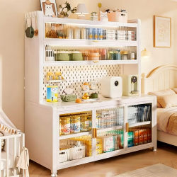 Baby Feeding Station, Baby Formula Storage and Organizing Rack, Small Apartment Nursing Station, Multifunctional Cabinet for Bottles, Milk Powder, and Toys