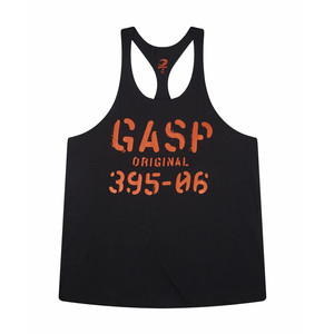 
GASP outdoor sports cotton T-shirt stretch vest men's summer loose moisture-absorbing and sweating running muscle fitness shirt