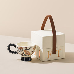 Medieval-Style Mug with a Unique Design, Ceramic Afternoon Tea Coffee Cup, Gift for Girls, Birthday Present, Souvenir